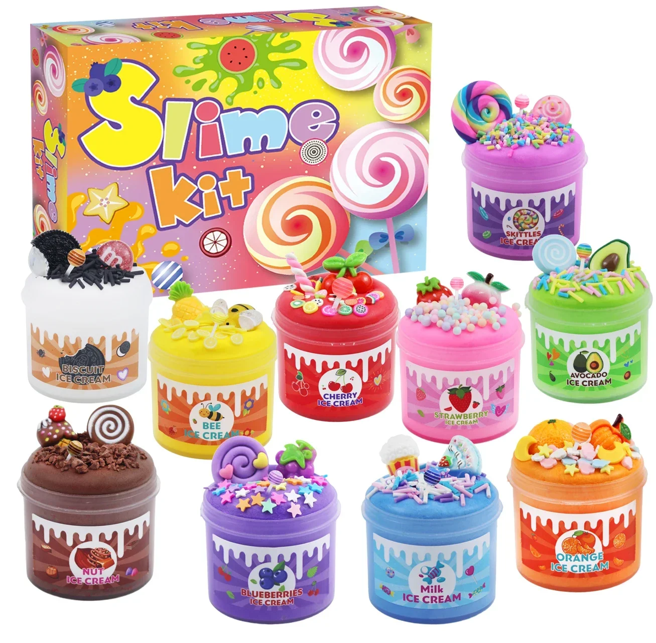 Slime Fluffy Kit for Enfant Cotton Mud Butter Mud No Sedimentation Color Mud Clay Slime Bambini Plasticine Toys