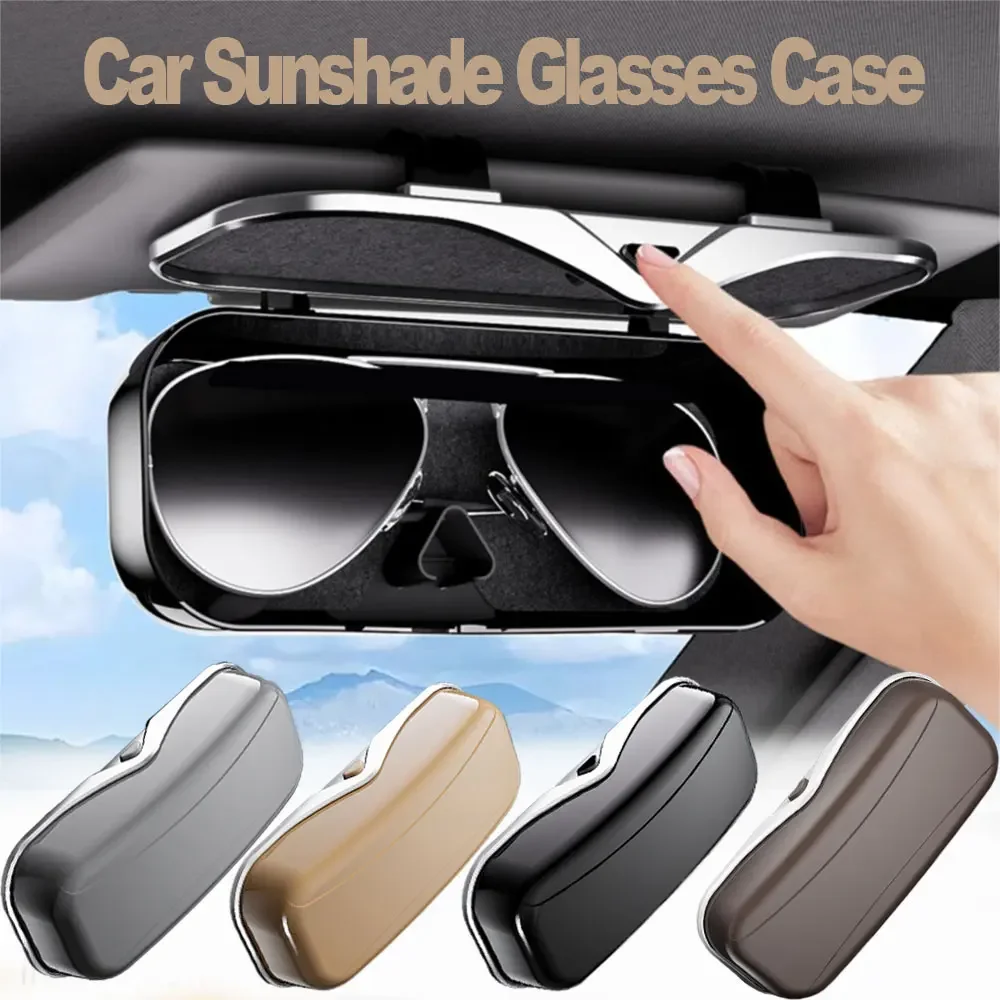 

Multifunction Car Glasses Box Portable Car Sunglasses Holder Car Driving Glasses Holder Eyeglass Case Sun Visor Glasses Storage