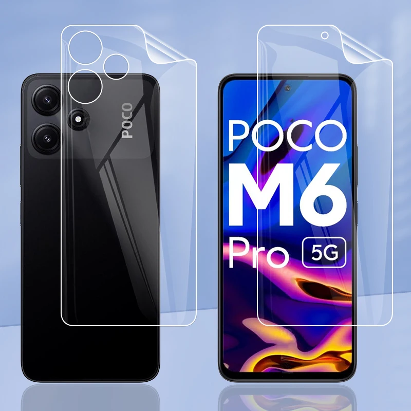 For Xiaomi Poco M6 Pro M6Pro 5G Clear TPU / Matte Anti-Fingerprints Hydrogel Full Cover Soft Screen Protector Film