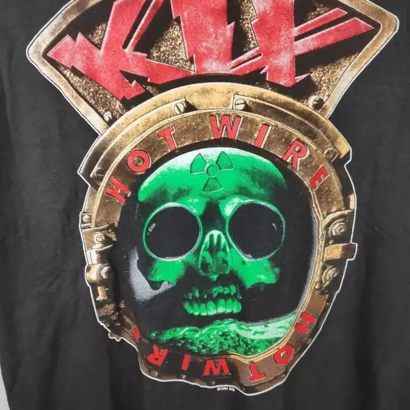 Kix Band Rock T shirt Black Color Cotton 1side