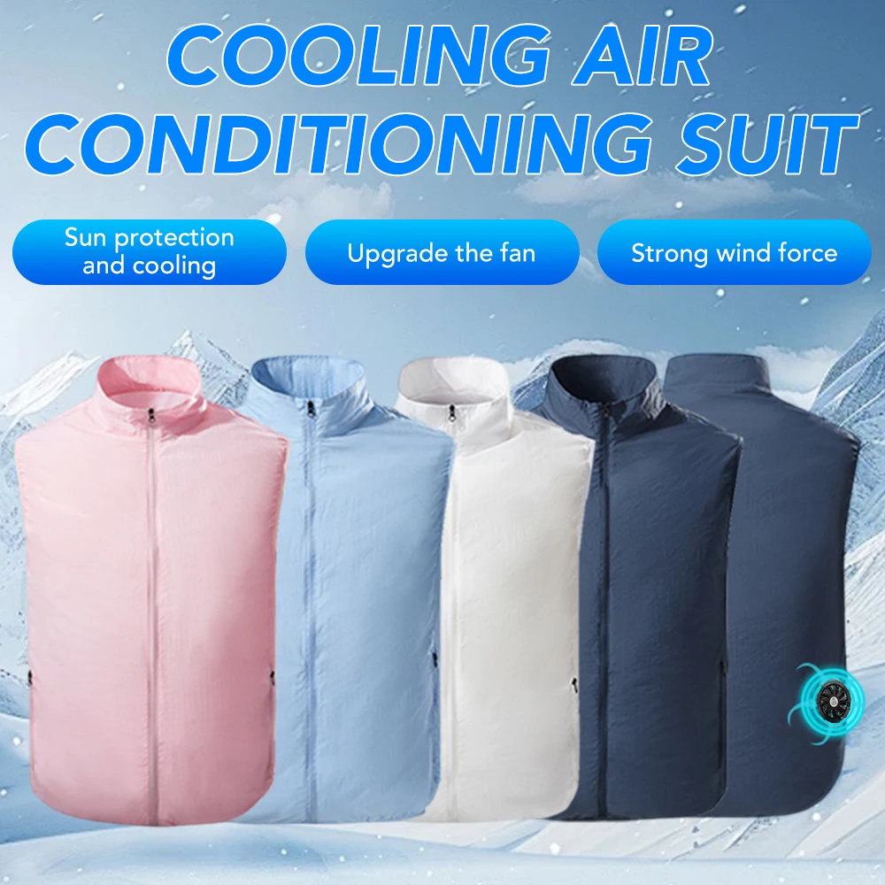 

Summer Cooling Vest For Men And Women Refrigeration Air Conditioning Clothes Heat Protection Workwear Outdoor Fishing Vest