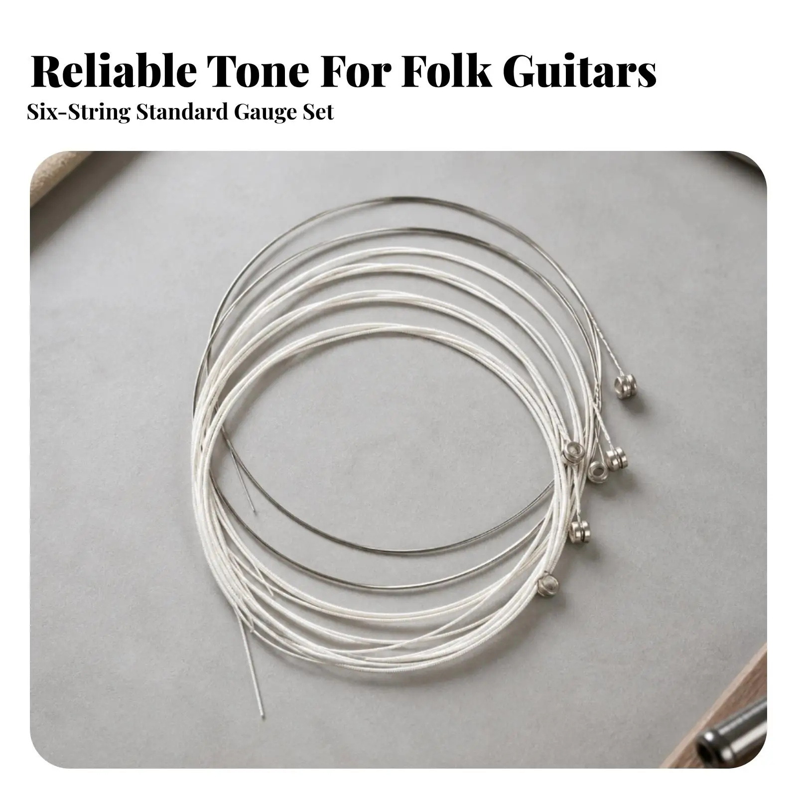 Bright Sound Guitar Strings Steel Core Silver Wound Coating for Electric Instrument Daily Use