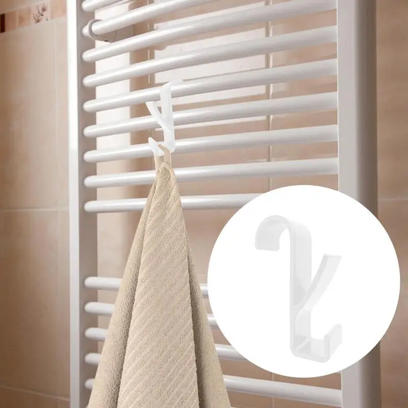 Y Shaped Hanger para Toalha Aquecida, Radiator Rail Banho Ganchos, suporte de roupa, cabide cachecol, espaço Secagem Rack