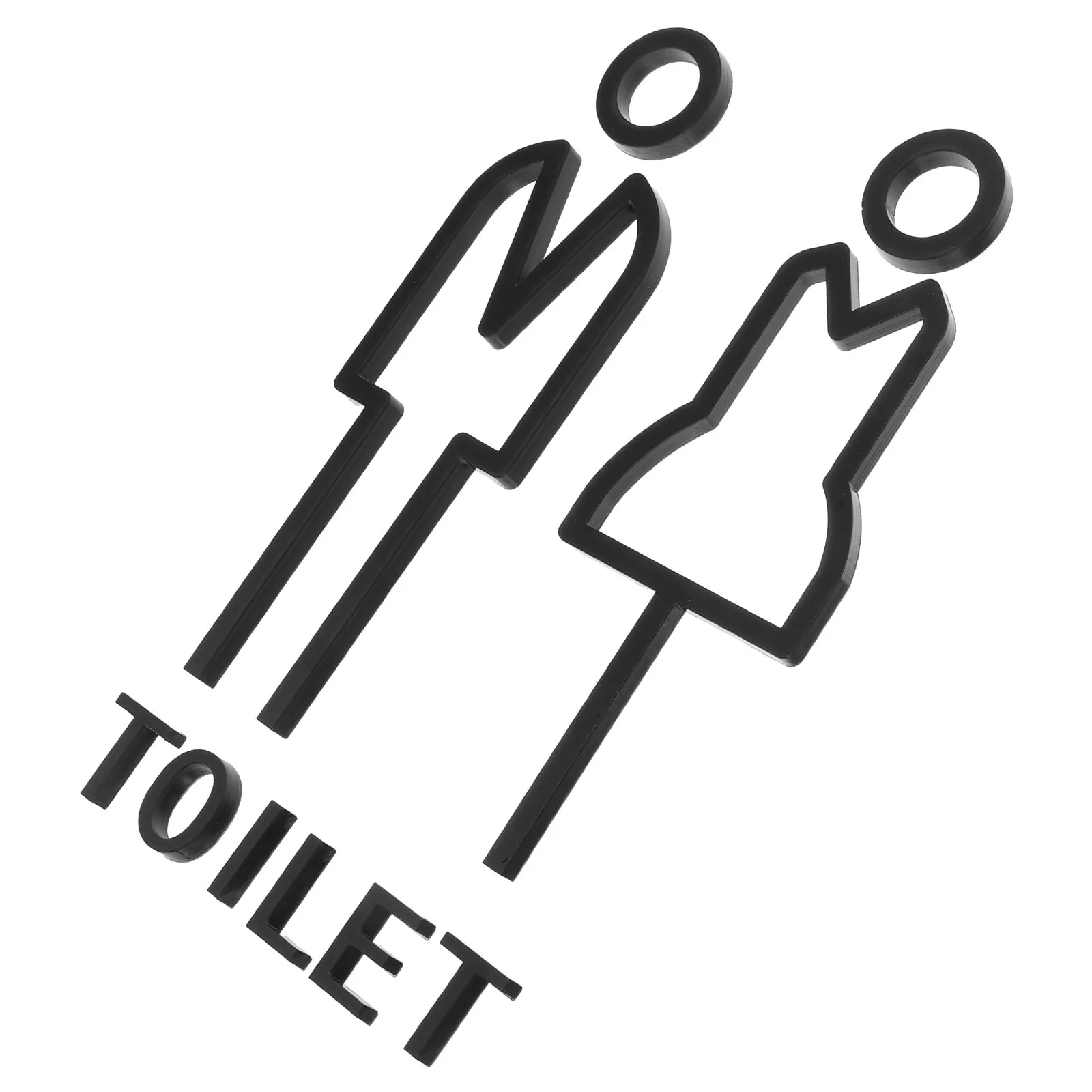 1 Pair Washroom Sign Plate Bathroom Identification Sign For Toilet Door Restroom Guide Lavatory Symbol Signs Farmhouse Bathroom