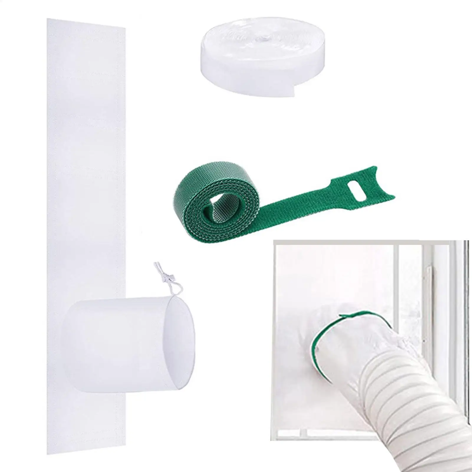 

Waterproof Window Seal Dryer Vent Kit Window Seal for Air Conditioner with Drawstring for Mobile Air Conditioner Dryer Vents
