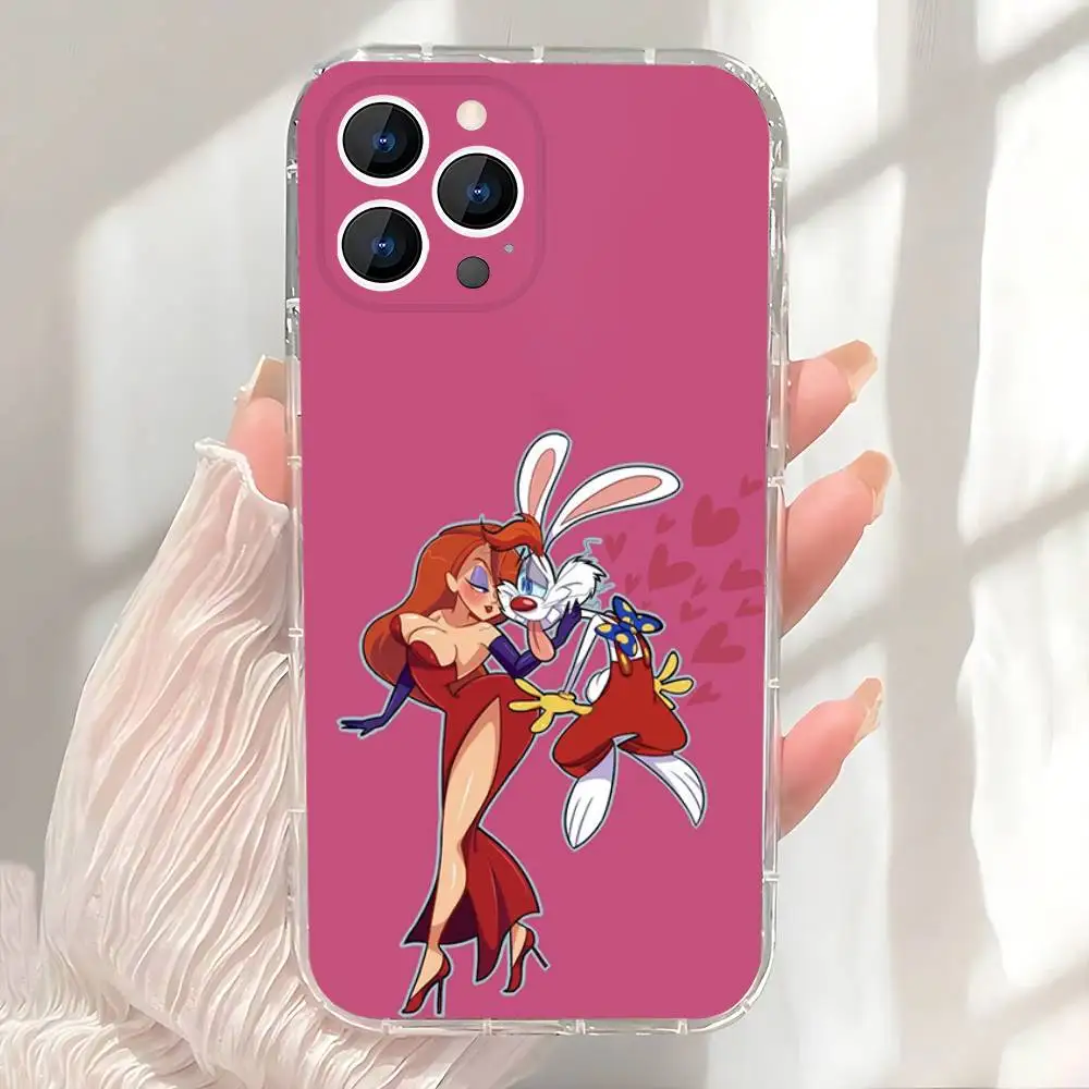 Jessica Rabbit Sexy Phone Case Para iPhone 17,16,15,14,13,12,11 Pro,Max,Plus,X,XS,XR,SE4,E Mini Capa Macia Transparente