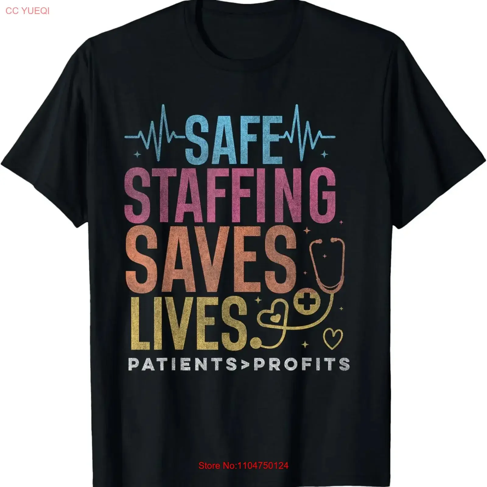 Safe Staffing Saves Lives Support nurses Nurse Strike T Shirt for Dad Mom vintage Washed Stylish Casual graphic streetwear