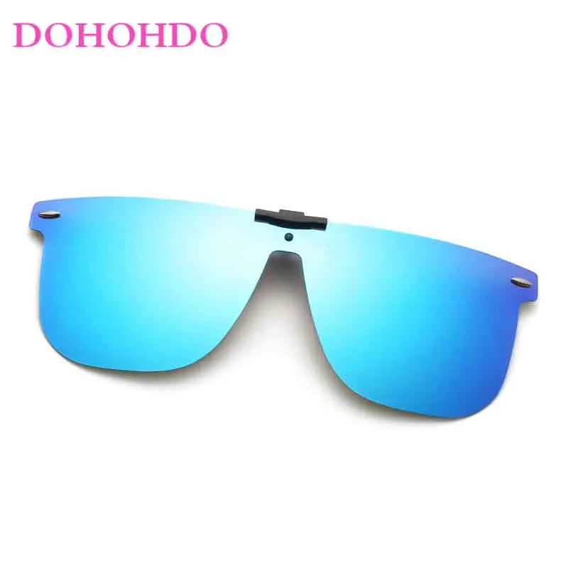 Men Polarized Clip On Sunglasses Metal Clips Car Driver Goggles Night Vision Glasses Anti Glare Vintage Safe Square Outdoo UV400