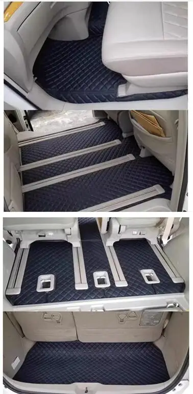

High quality Rugs, Custom full set car floor mats + trunk mat for Toyota Previa 7 8 seats 2022-2006 waterproof durable carpets