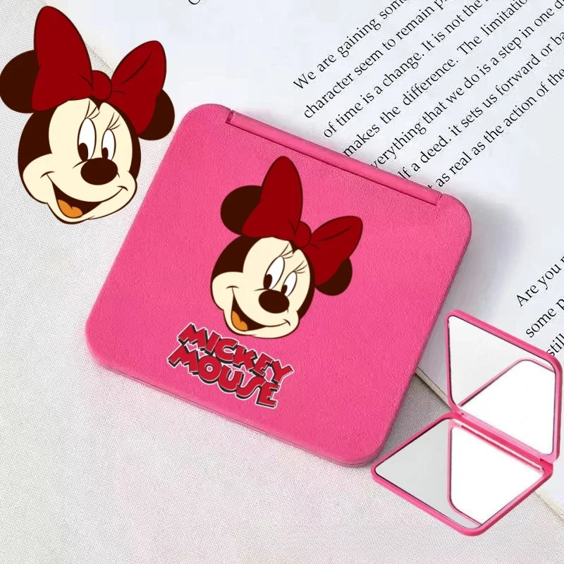 Miniso Mickey Mirror Mickey Mouse 1 Pcs Small Mini Size Indoor Outside Traveling Portable Women Girl Make Up Daily Use New Tools