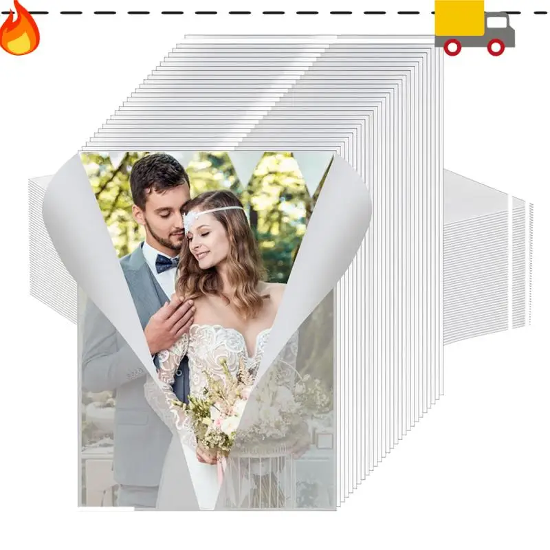 Discount-200 Pack Bulk Transparent Paper Envelope Liners Pre-Folded Packaging, Wedding Cards, Greeting Cards