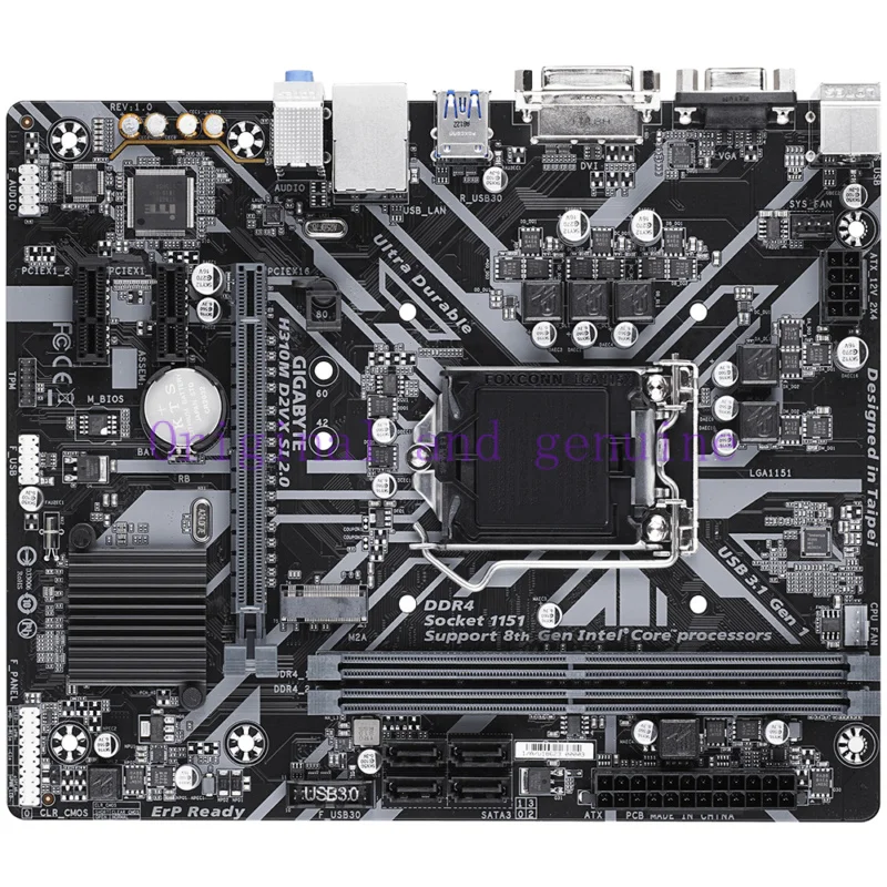 FOR GIGABYTE H310M D2VX-SI 2.0 Motherboard Intel H310 LGA 1151 DDR4 Core M.2 M-ATX