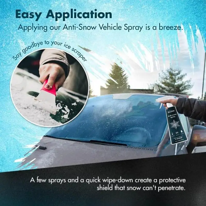 Ice Melting For Cars Deicing And Snow Removal Agent Defrost Spray Windshield For Safe Driving Deicing Spray For Car Mirror