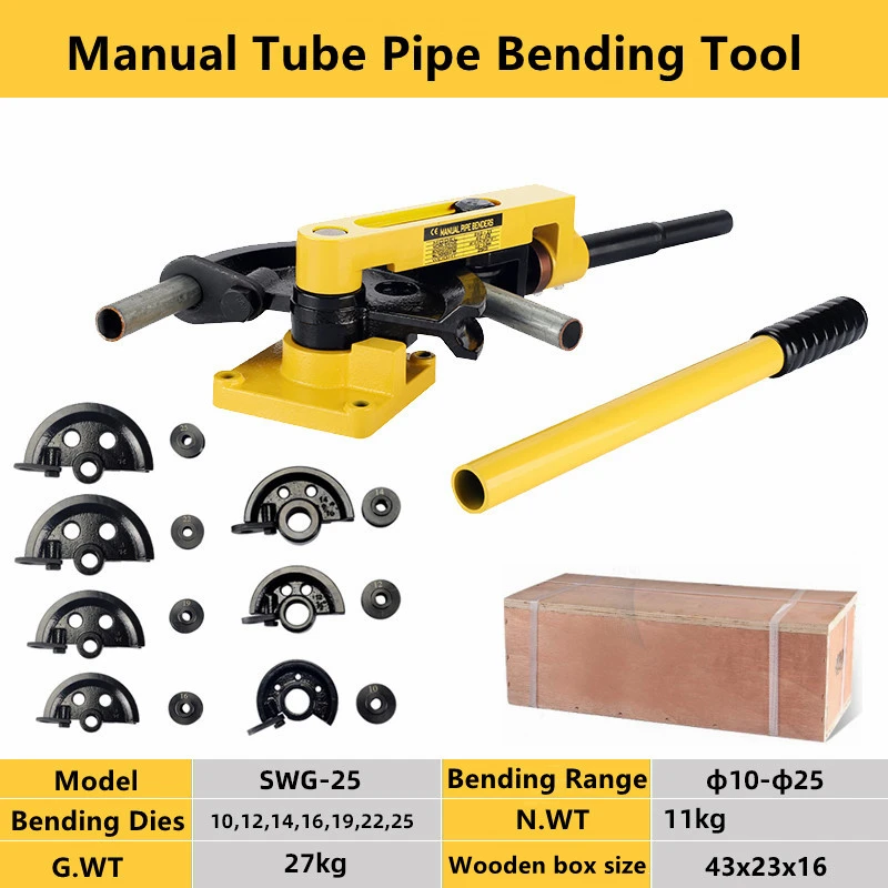 Multifunctional SWG-25 Portable Manual Hand Hydraulic Stainless Steel Bending Tool Kit Copper Tube Pipe Bender for Alloy Plastic - Image 5