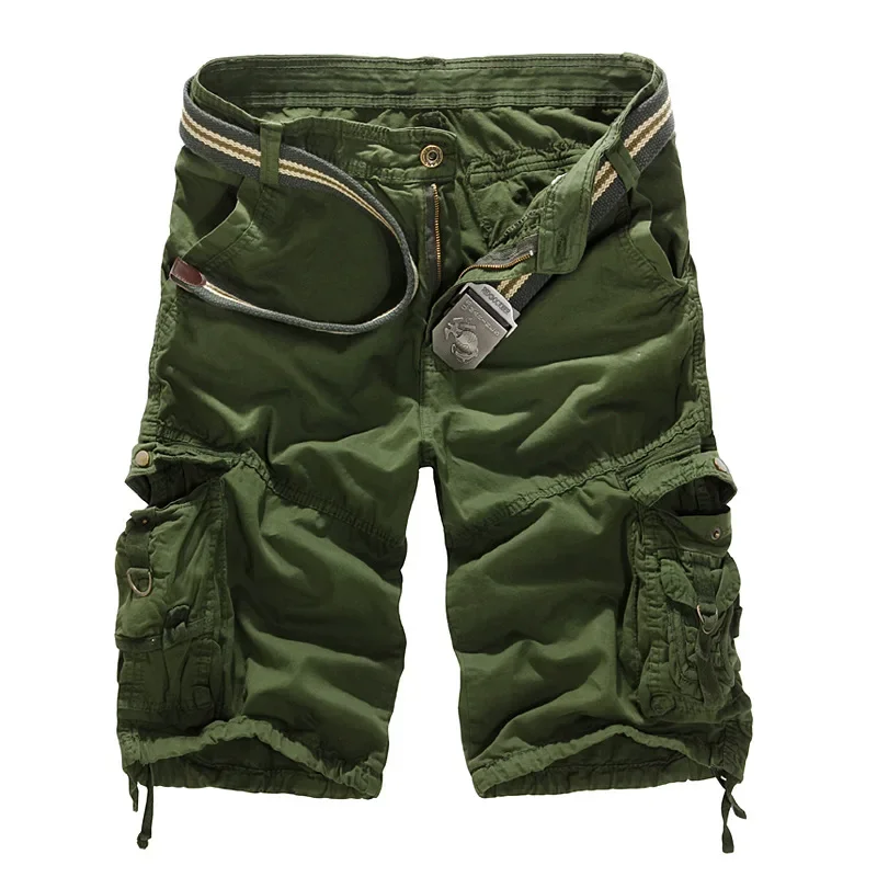 

Men's Loose Casual Overalls Large Size Multi-Pocket Five-Point Cargo Shorts