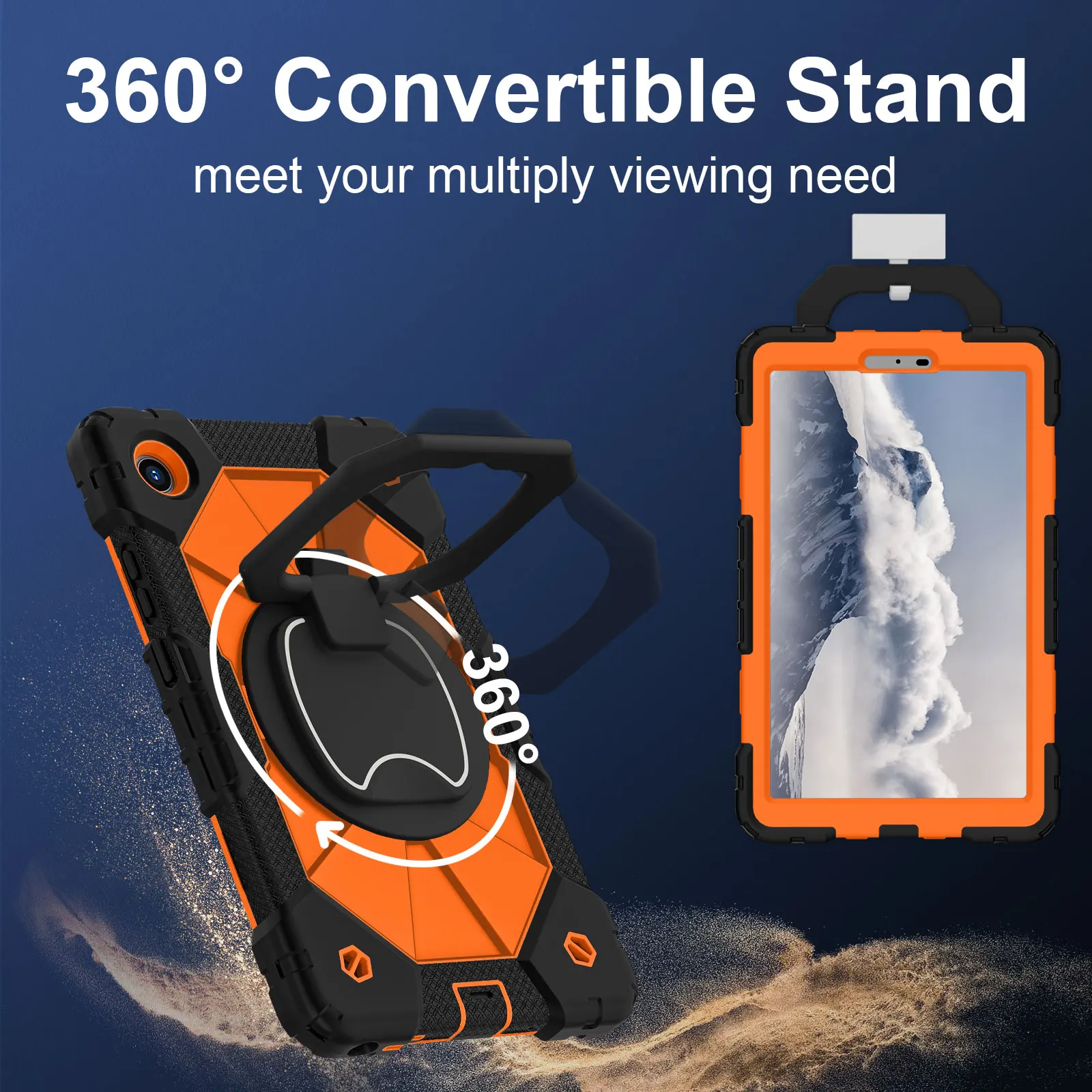 

For Lenovo Tab One 8.7 inch K9 Tablet Case With Foldable Bracket 360 degree rotate stand Cover For Lenovo TB305ZU TB305FU 2025
