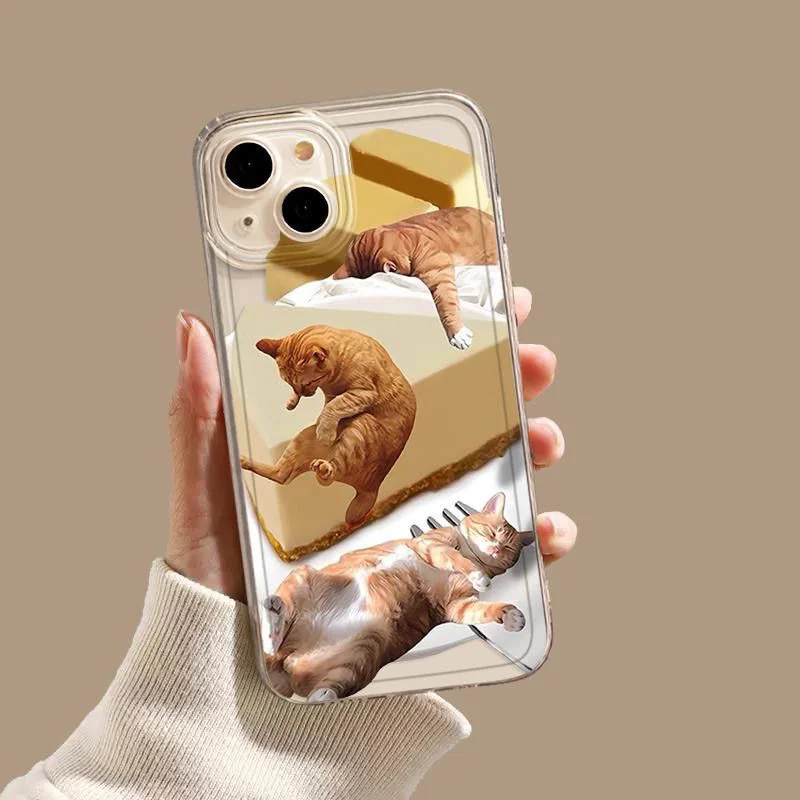 Etui na telefon Black Cat Dog do iPhone'a 16 15 11 12 14 13 Pro Max Mini Plus XSM XR SE2 7 8 Cartoon Animal Mobile Phone Cover Fundas