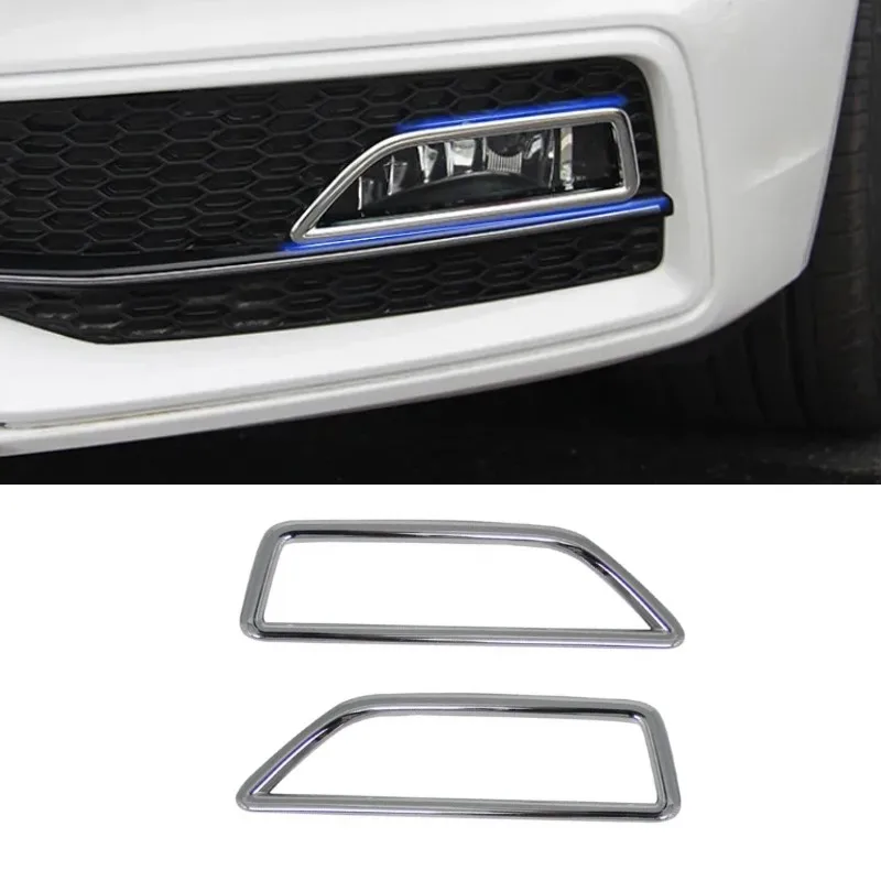 

For Audi A4 B8 2014-2016 Car Front Fog Lamp Frame Decoration Foglight Sticker Trim Exterior Light Exterior Accessories Decals
