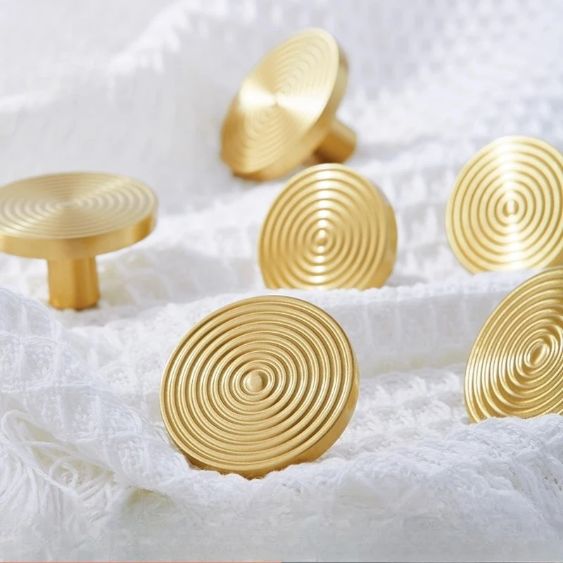 Brass Cabinet Door Knob Creative Drawer Single Hole Round Handle Light Luxury Wardrobe Wine Cabinet  Nordic Cabinet Handle