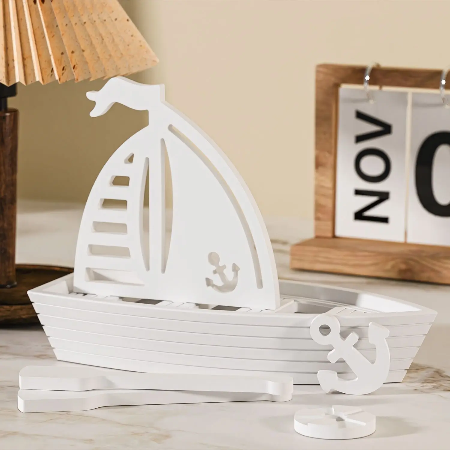 DIY Pirate Sailboat Silicone Mold Candle Holder 3D Marine Boat Mould for Gypsum Ornament Epoxy Resin Home Crafts Decorative Item