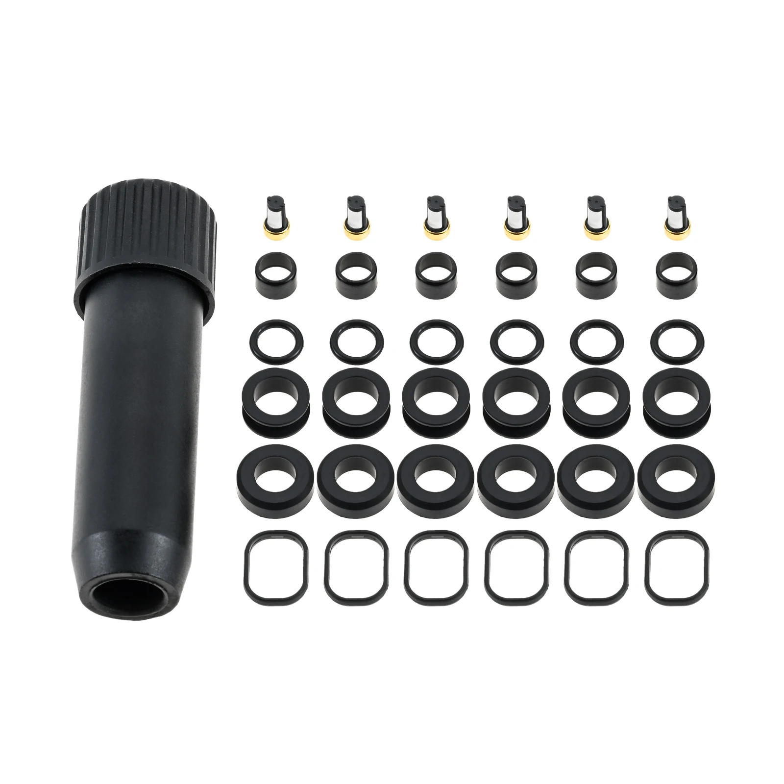 6 Sets 23250-20030 Fuel Injectors Seals Repair Kit Fit for Lexus ES300 ES330 RX330 RX400H 2970002 High Quality Rubber