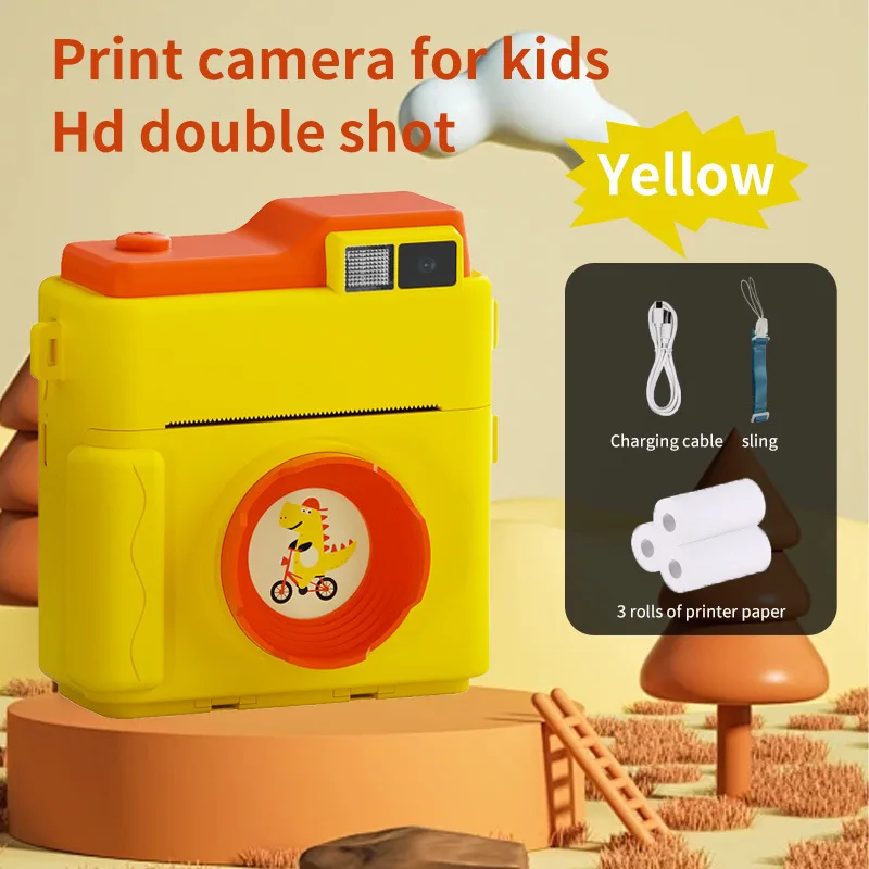 Digital Toy Instant Camera for Children Thermal Photo Printer Kids Mini Camera Educational Video Toys with 32G Memory Card