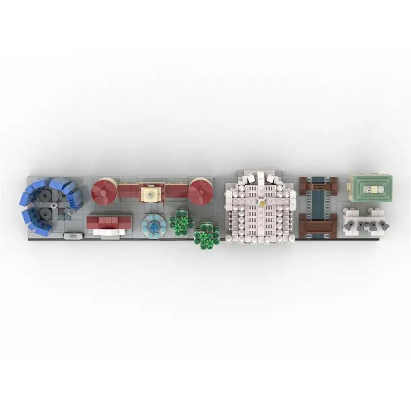 MOC Skyline Series Milan Architecture Model World Famous Street View Assembling Building Block Toys Originality Bricks Gifts