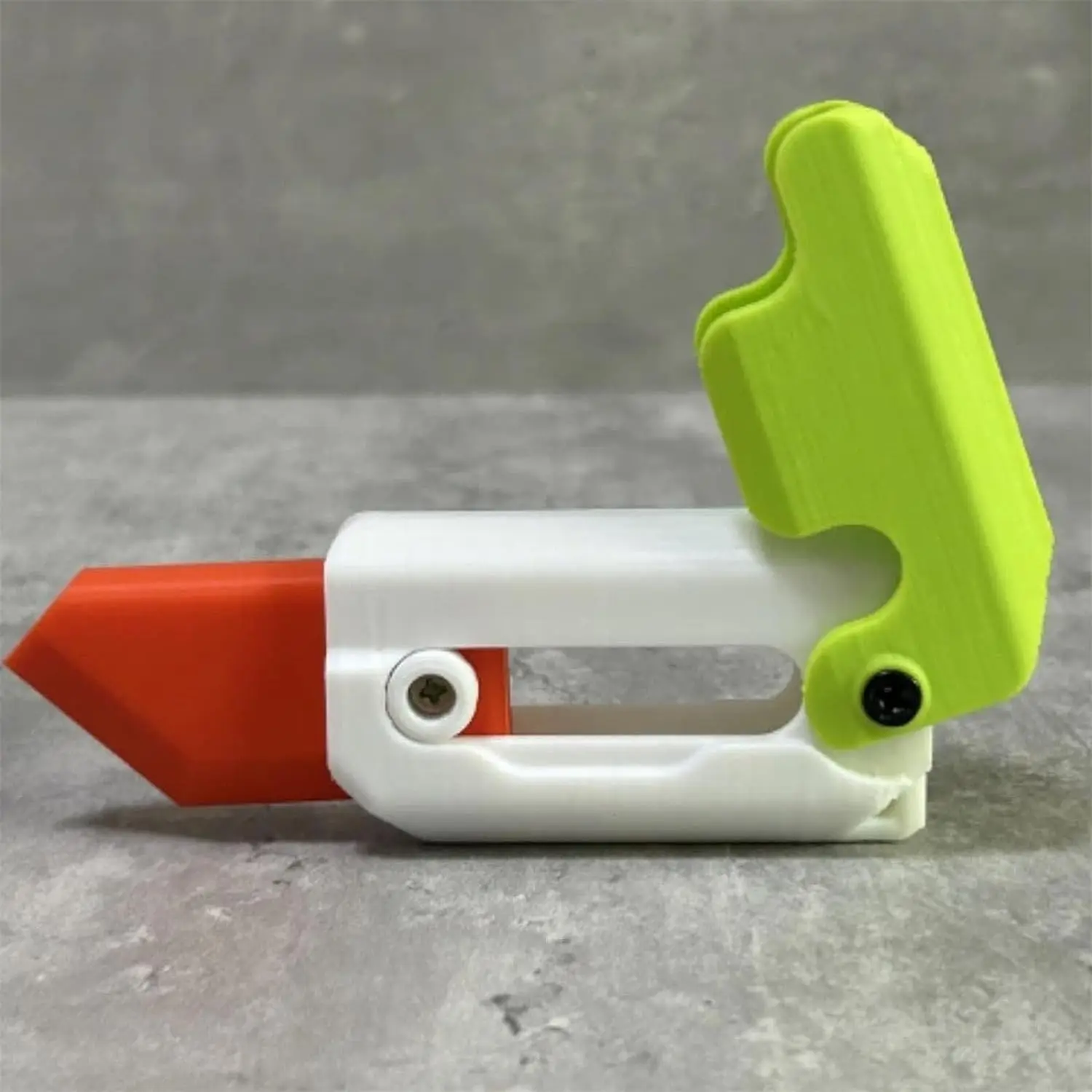 New 3D Printed Fidget toy Carrot Gravity Knife Toy 3D Printing Plastic Radish Knife Model Student Decompression Push Card Toy