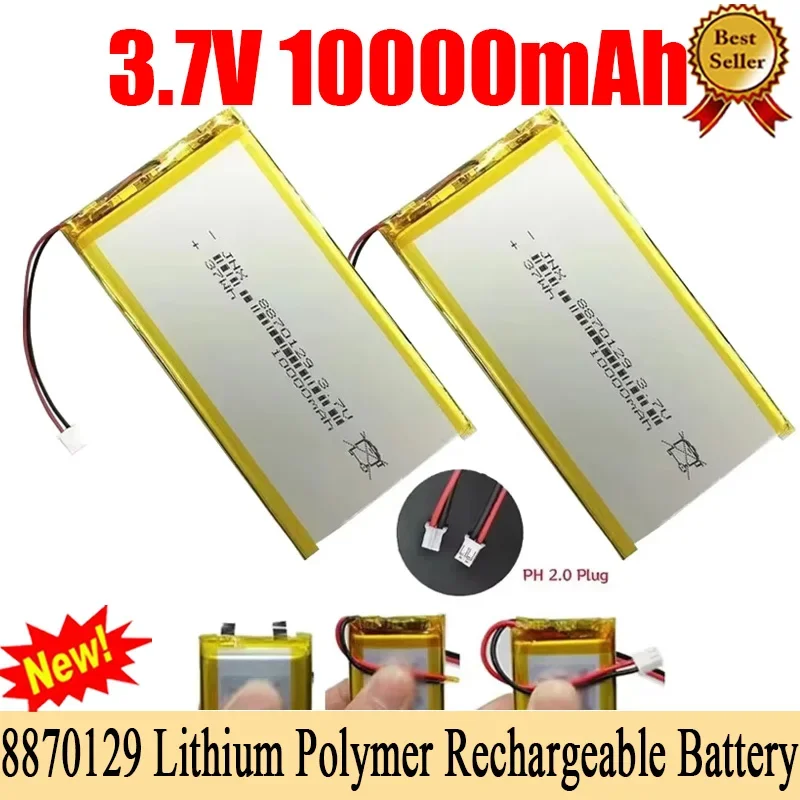 8870129 Li-polymer Battery 3.7V 10000mAh Rechargeable Battery for Bluetooth Speakers Power Bank DIY Tablet Lithium Polymer Cells