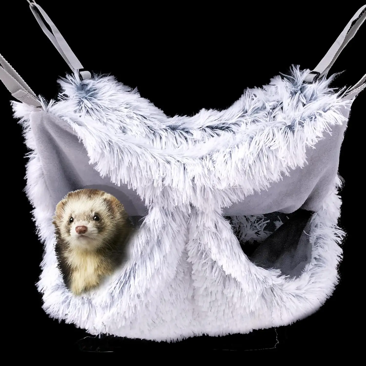 

Ferret Rat Plush Hammock, Soft Bed Hammo Sugar Glide Cage Accessories For Rat Guinea Pig Chinchilla Squirrel Toy For Cage