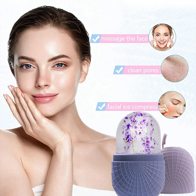 Silicone Ice Cube Trays Beauty Lifting Ice Ball Face Massager Contouring Eye Roller Facial Treatment Reduce Acne Skin Care Tool