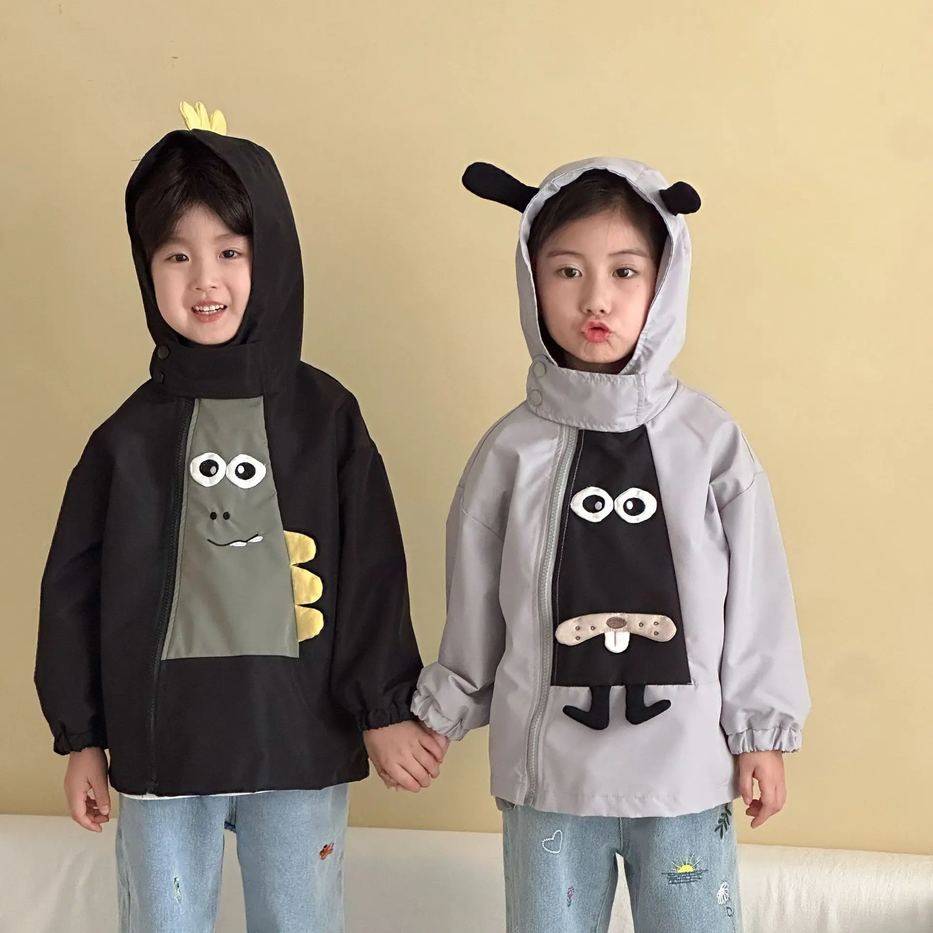 

Autumn Baby Girls Boys Coat Animal Toddler Girls Hooded Jacket Zipper Long Sleeves Kids Baby Girl Outerwear