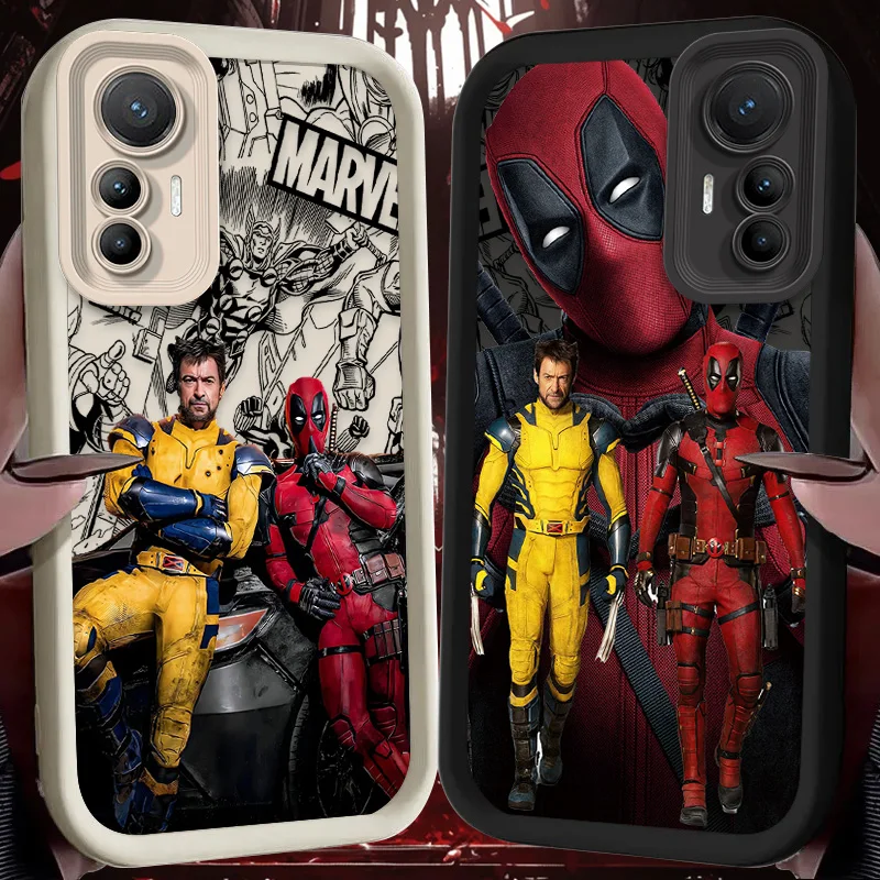 Marvel Deadpool Wolverine Case for Xiaomi Mi 13T 12T 11T 13 12 11 Lite 5G NE POCO X6 X5 X4 GT X3 NFC F3 F4 F5 F6 M6 Pro 4G M5S