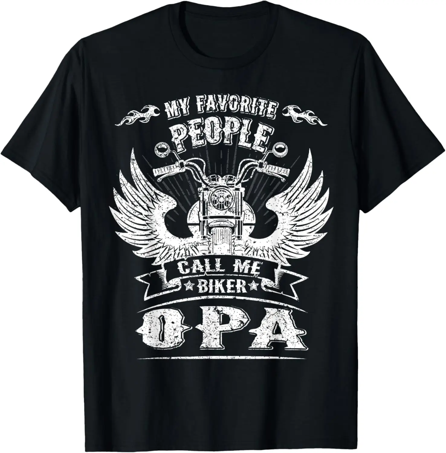 

My Favorite People Call Me Biker Opa Grandpa Motorcycle T-Shirt