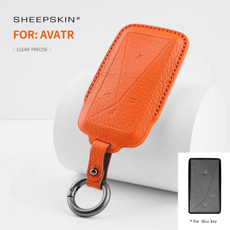 new Sheepskin Car Key Case Cover Shell Bag For AVATR 11 12 avita 11 Key housing protection case Auto accessories