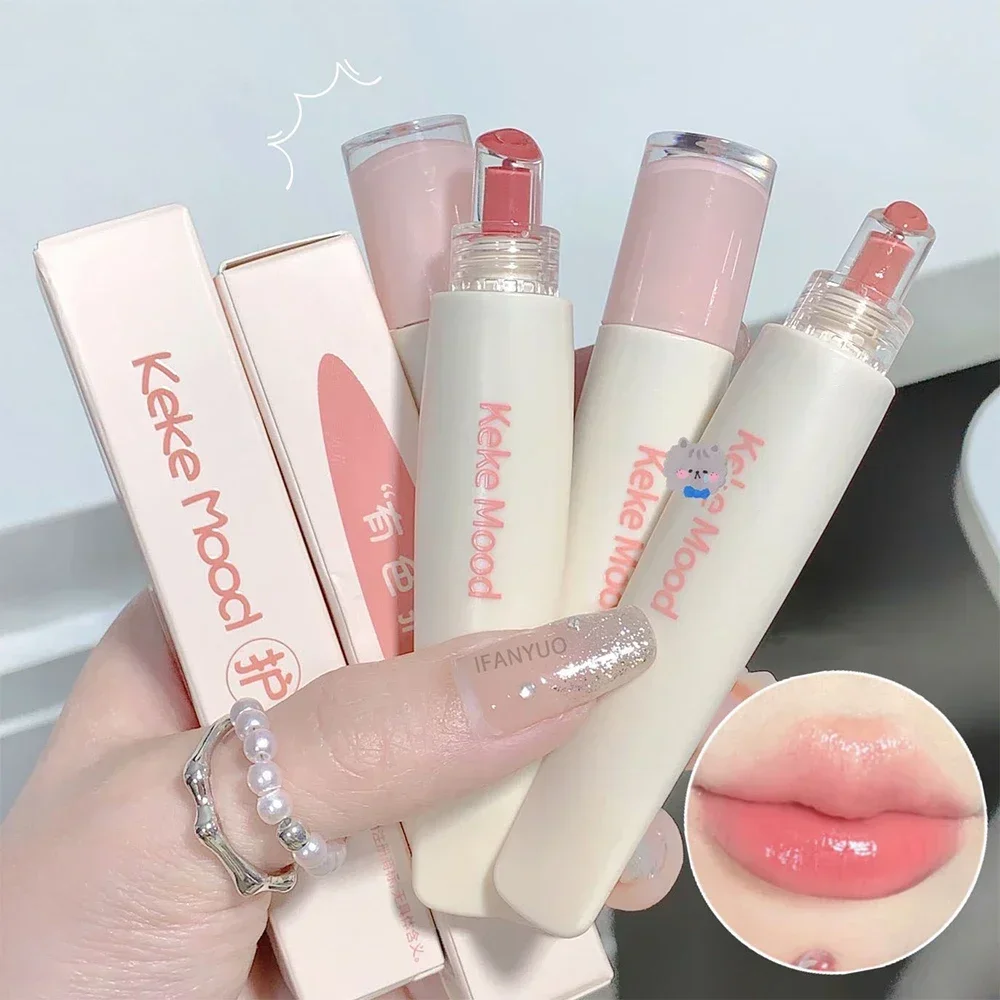 Transparent Jelly Lip Oil Glass Lip Gloss Hydrating Non-sticky Lip Tint Lips Plumper Mirror Water Lipstick Women Makeup Cosmetic