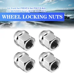 4/1Pcs Car Chrome Alloy Wheel Nuts & Bolts For Ford Fiesta/KA/Mondeo 1989-1997 1996-2009  M12 x 1.50  Car Accessories