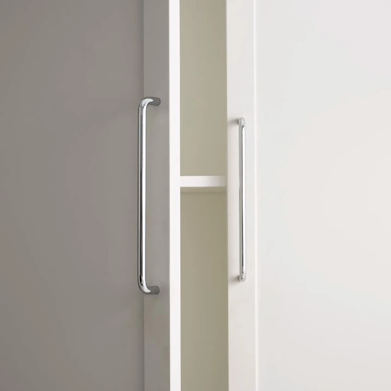 Massiver Messing-Möbelgriff, Chrom-Silber, langer Küchenschrankgriff in U-Form, einfacher Kleiderschrank-, Schlafzimmer-, Kommode- und Schubladenknopf – Detail 6
