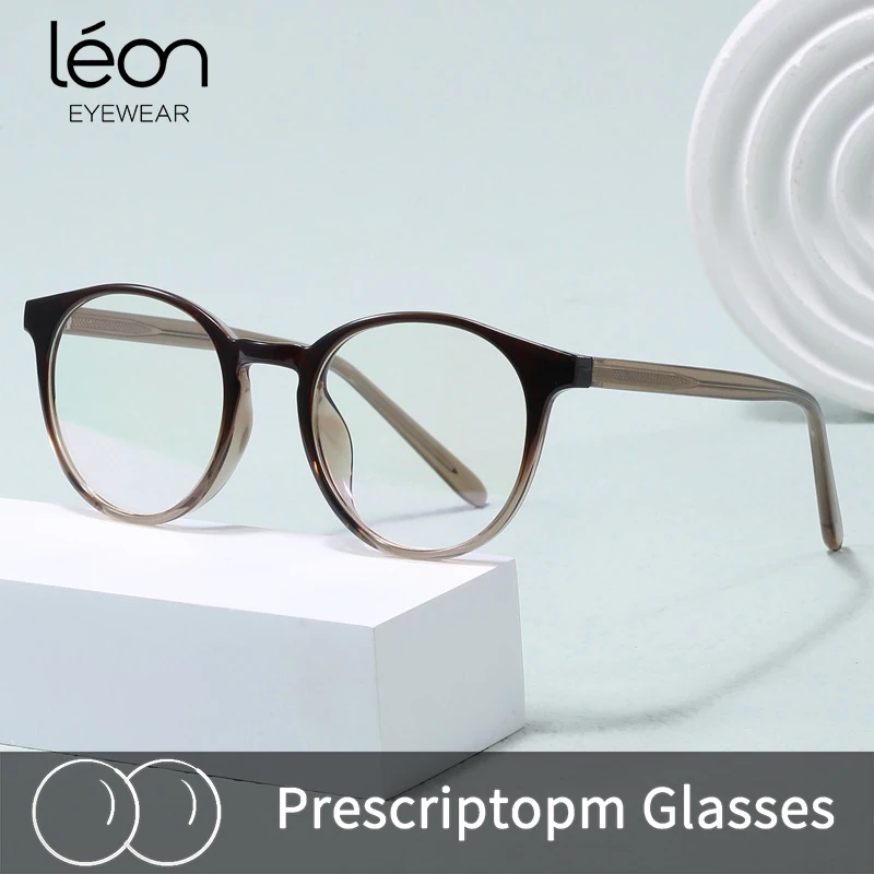

UltraLight TR90 Retro Round Prescription Eyeglass Myopia Hyperopia Glass Men Women Optical Anti-blue Computer Photochromic Lens