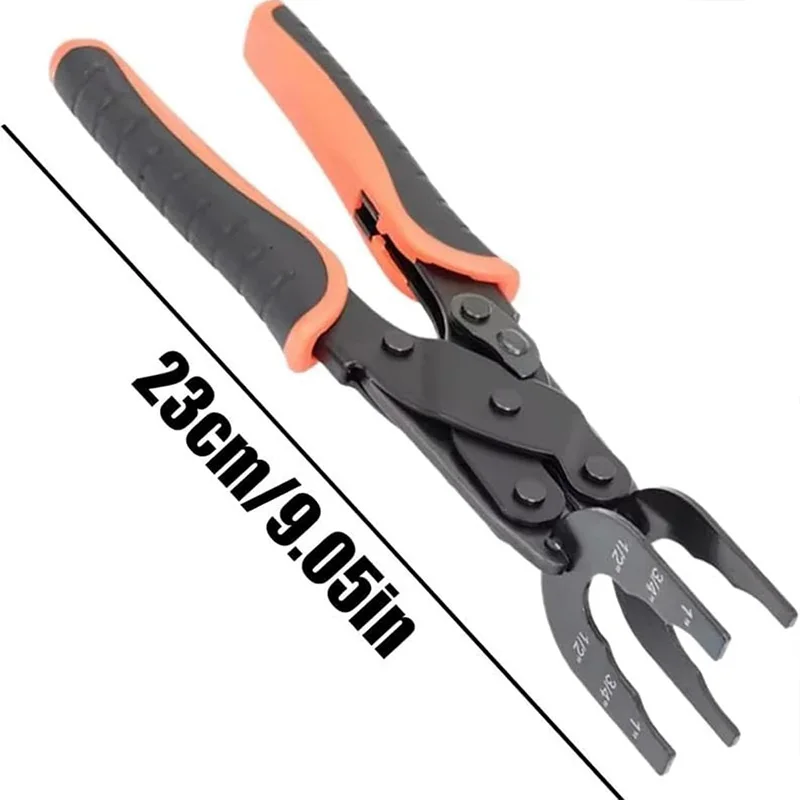 HUHAO 3-in-1 Push-Connect-Abisolierzange Einhandwerkzeug für 1/2", 3/4", 1" PEX-, Kupfer- und CPVC-Steckverbindungen – Demontagezange – Detail 1