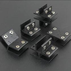 Glass Fixing Clip L/T/Cross Type Glass Corner Clamp Aluminum Alloy Frame-less Glass Fixed Bracket Connector Durable M4YD
