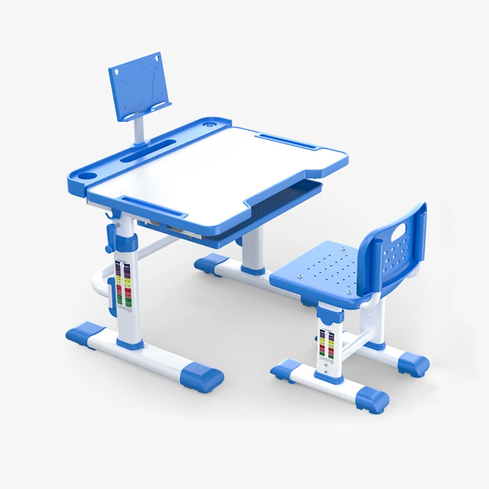 

High-quality children's large storage study table with chair