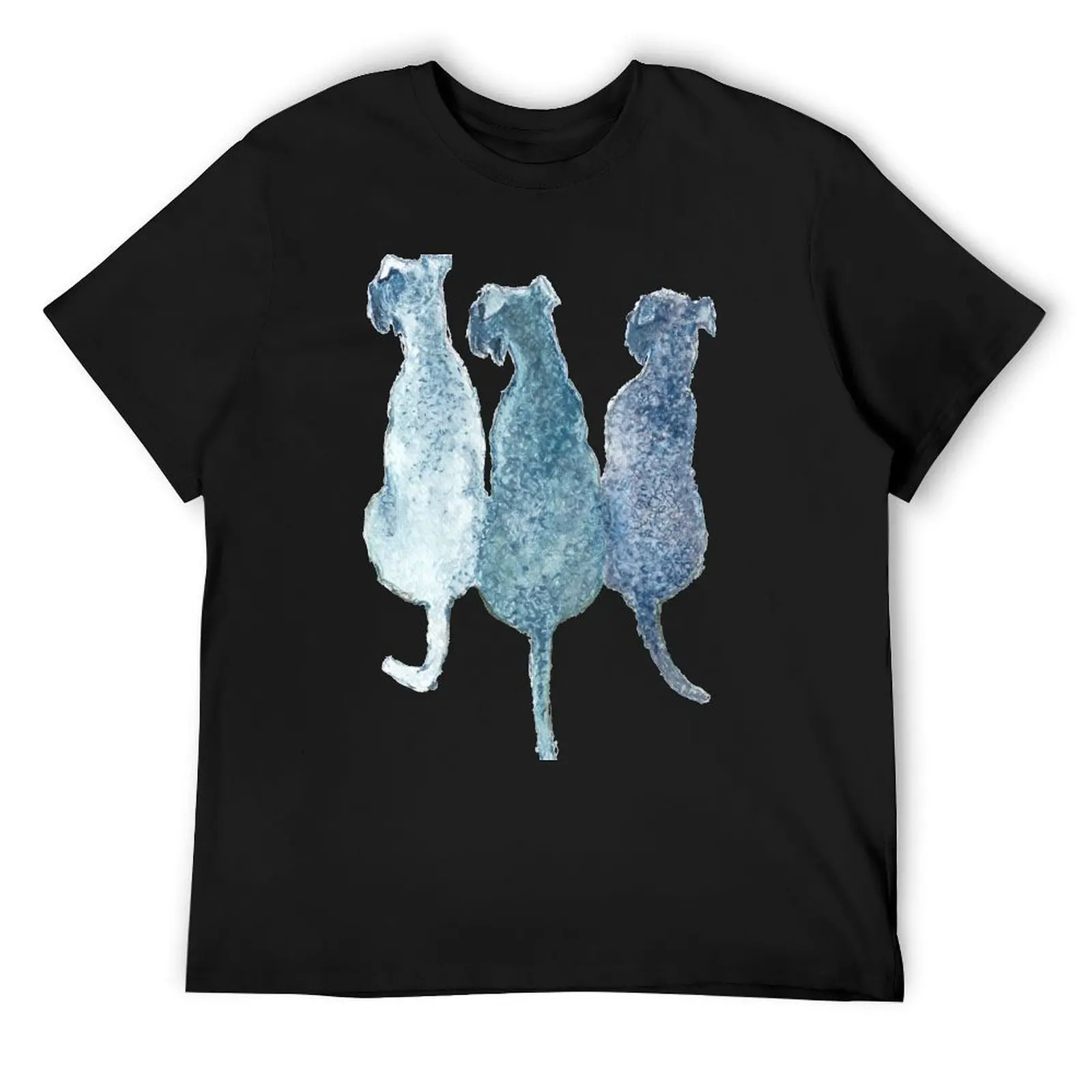 

Shades of Kerry Blue Terrier T-Shirt Luxury man korean fashion T-shirts oversize vintage clothes luxury clothes men