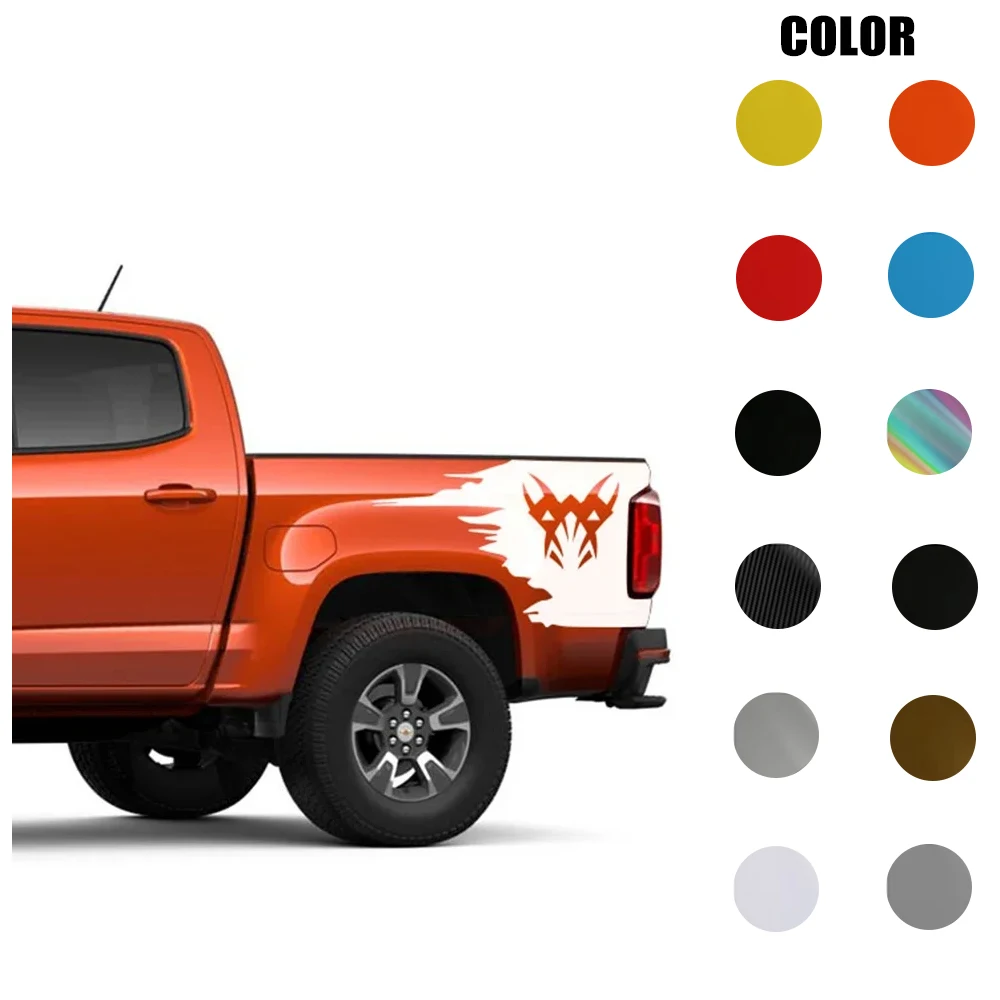 

Pickup Rear Trunk Side Sticker Decal For Chevrolet Silverado Toyota Hilux Isuzu Dmax Dodge RAM Ford F150 Auto Decor Accessories