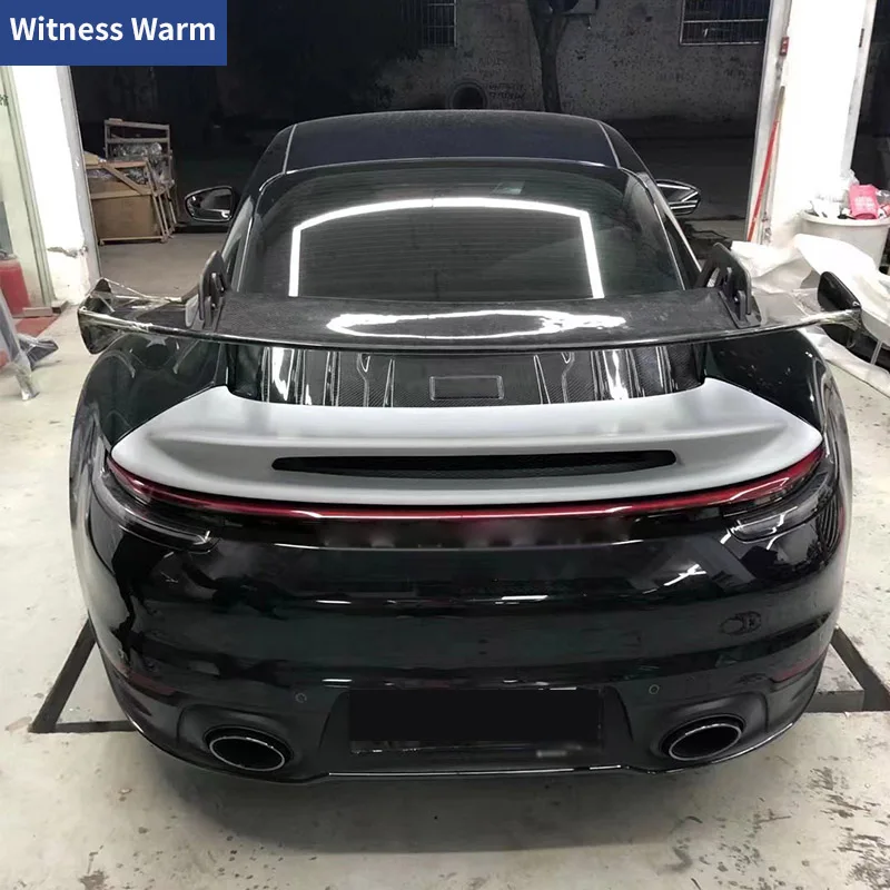 For Porsche 911 992 Carrera GT3 Style Carbon Fiber Auto Wing Spoiler Rear Trunk Lip Spoilers Car Body Kit