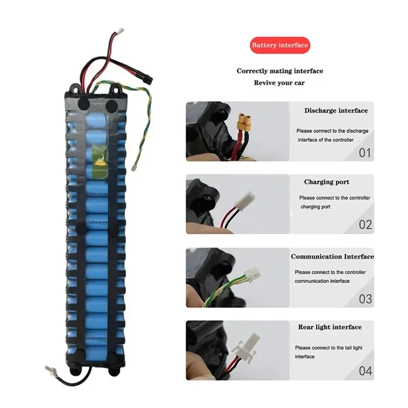 18650 10S3P 36V 7800mAh Litium Ion Battery Pack NE1003-H Cell Communication Interface for Xiaomi M365 Electric Scooter