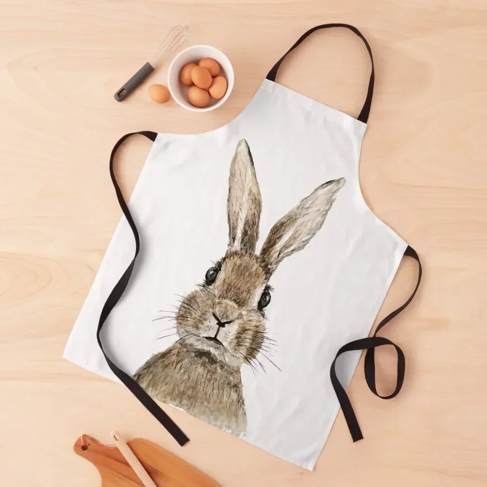 

cute innocent rabbit watercolor Apron work gowns for women cleaning Things For The Kitchen kitchen jacket woman For Woman Apron