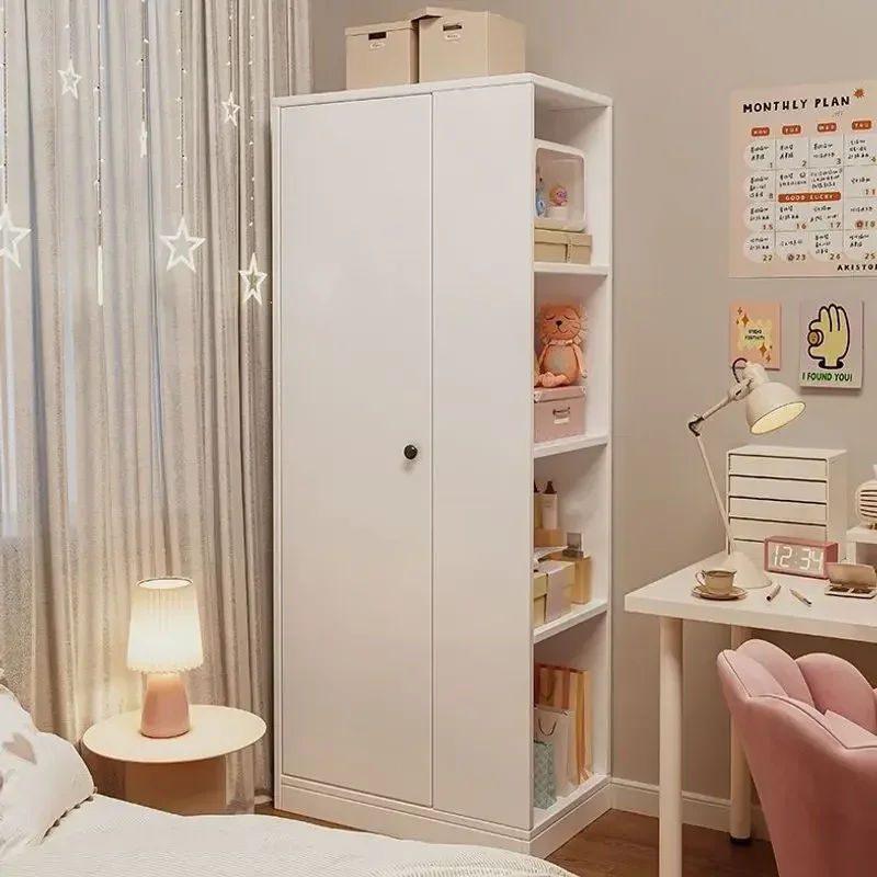 Single Door Wardrobe Household Bedroom Corner Wardrobe Occupies A Small Two-in-one Narrow Side Free Combination Wardroben29