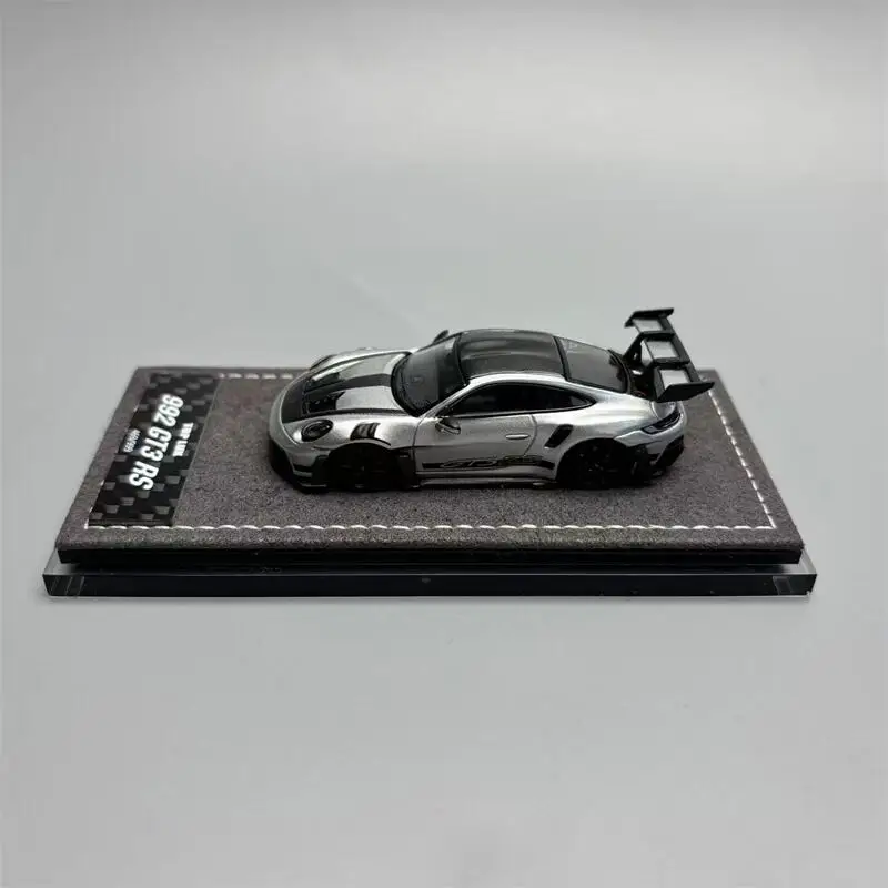 

TOP LUX 1:64 GT3 RS Silver Die-Cast Car Model Collection Miniature