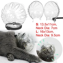 Transparent Cat Muzzle Boots Set Anti Bite Breathable Space Hood Cats Helmet with Paw Cover for Bath and Trim Nails Cats Supply